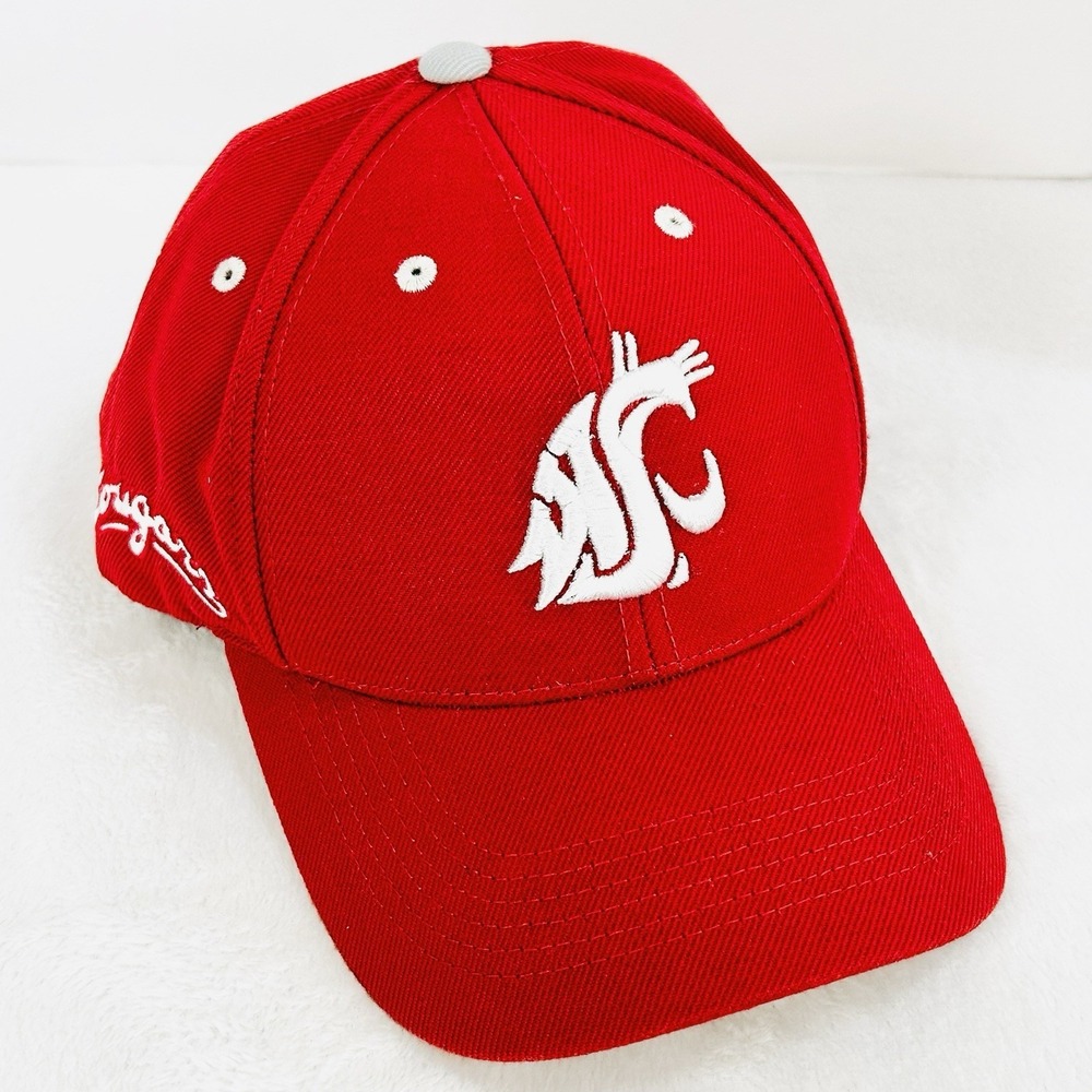 Washington‎ State Cougars Top of the World Hat Cap Adjustable Strapback NCAA Red